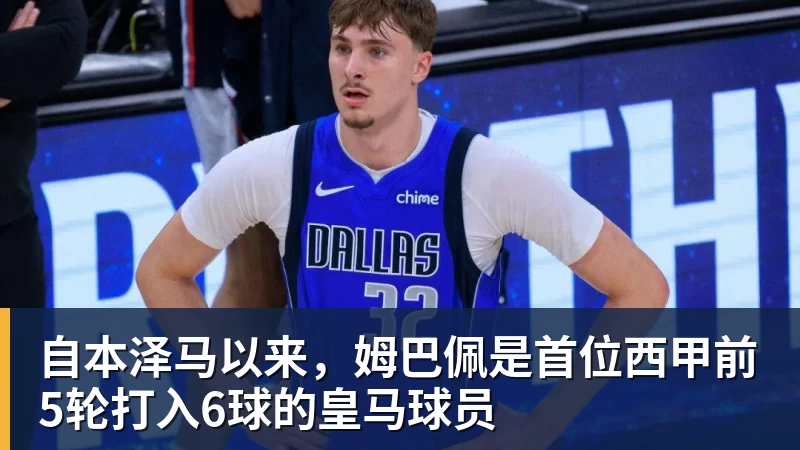 自本泽马以来，姆巴佩是首位西甲前5轮打入6球的皇马球员