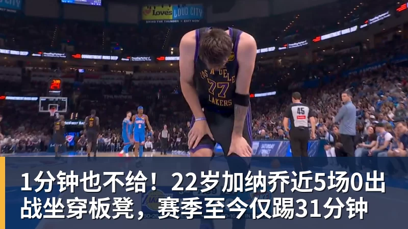 1分钟也不给！22岁加纳乔近5场0出战坐穿板凳，赛季至今仅踢31分钟